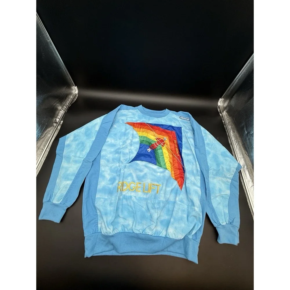 Vtg 80s Adidas T Rose Flyers Crewneck Sweatshirt‎